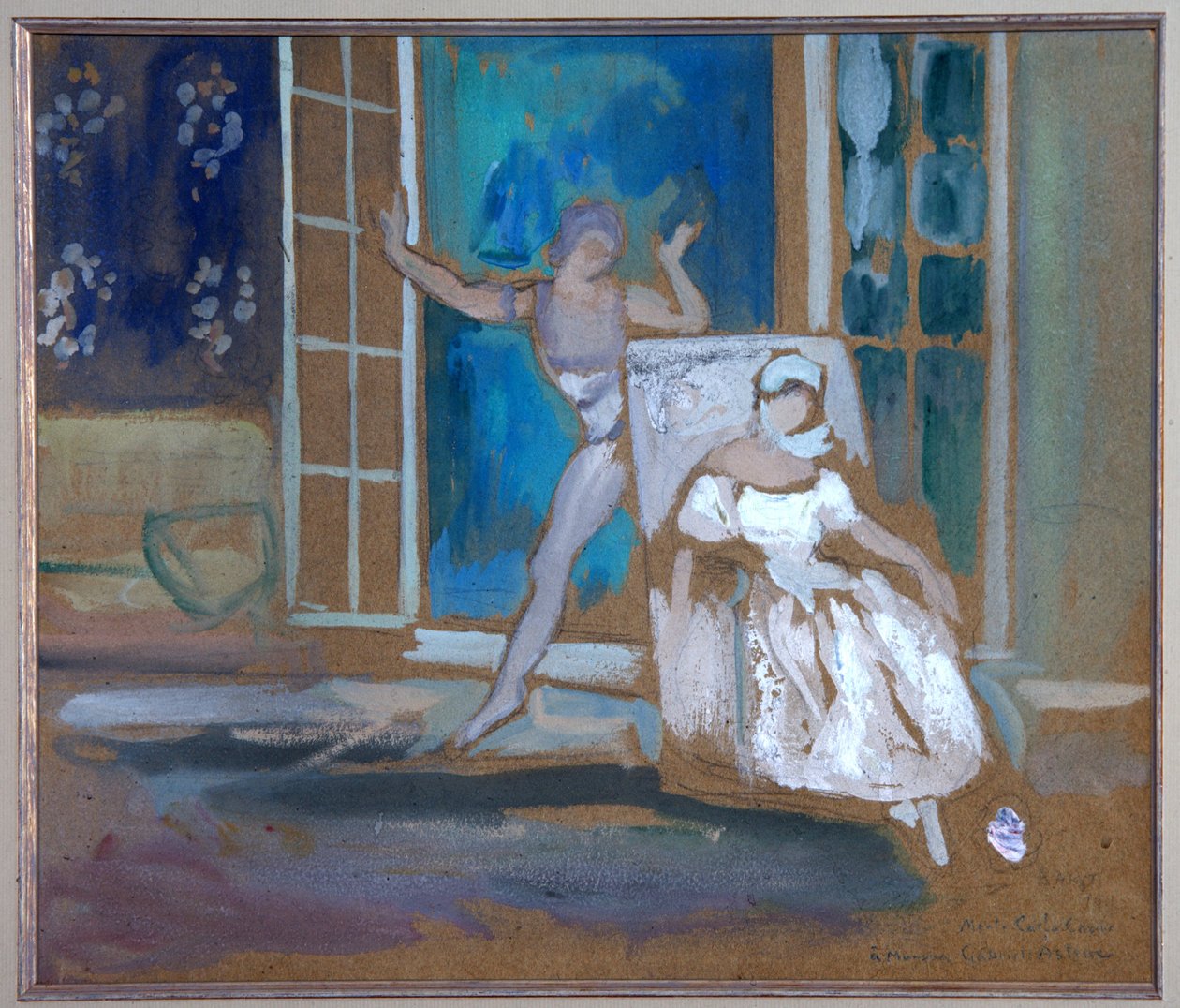 Vaslav Nijinsky (1889-1950) ja Tara Karasavina (1885-1978) baletissa "Le Specter de la Rose" tekijältä Leon Bakst