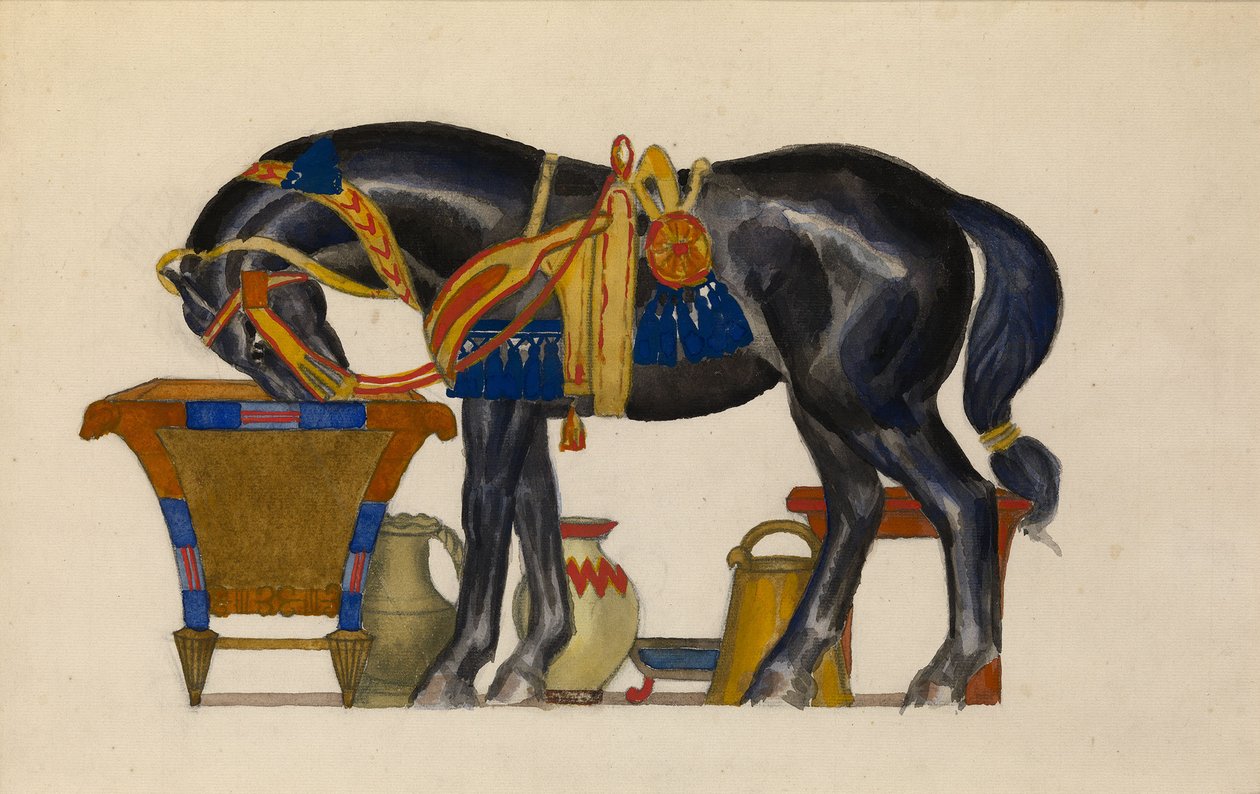 Hevonen kastelu tekijältä Leon Bakst