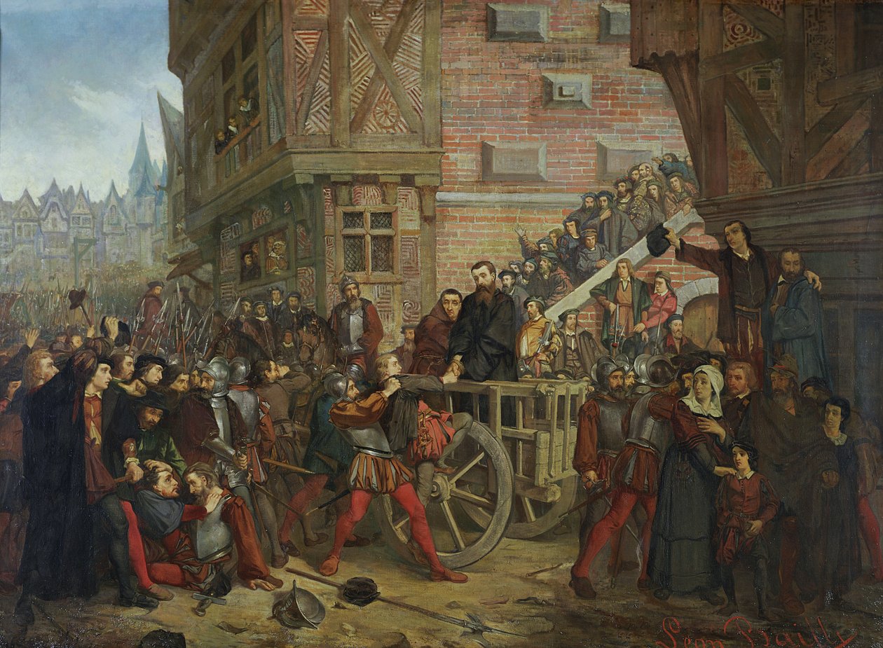 Pagpapahirap kay Etienne Dolet (1509-46) finn tekijältä Leon Charles Adrien Bailly