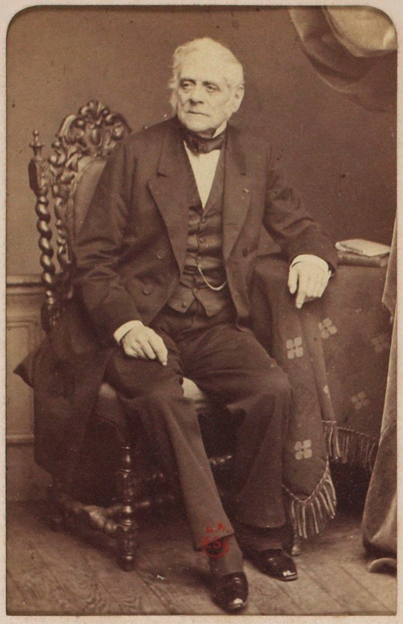Säveltäjä Daniel-Francois-Esprit Auberin (1782-1871) muotokuva, tekijä Cremiere, Leon (1831-1913). Albumin valokuva. Yksityiskokoelma tekijältä Leon Cremiere
