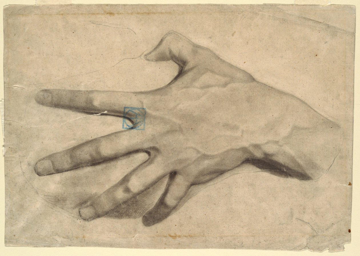 Piirustus, Käden tutkimus, 1881-92 tekijältä Leon Dabo