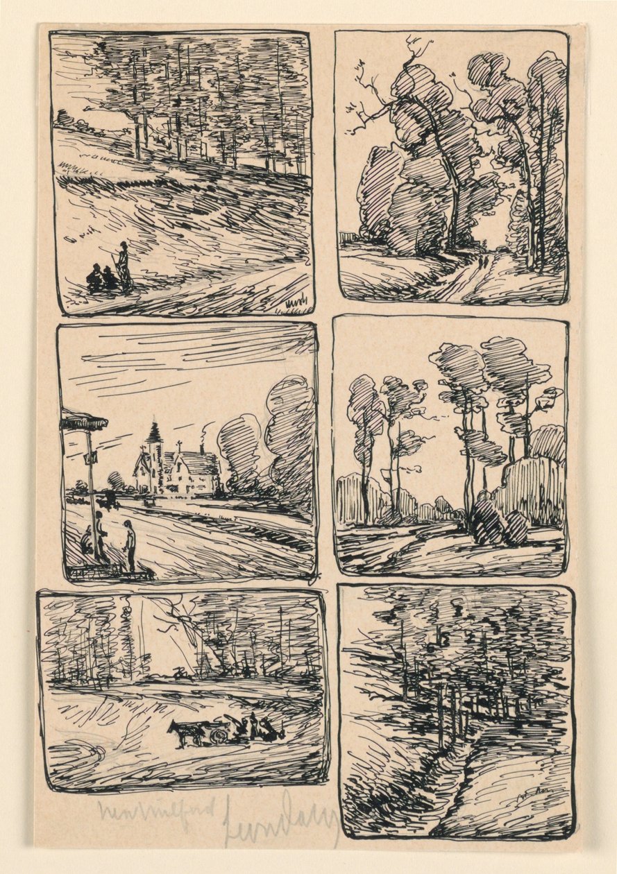 Six Landscape Studies, New Milford tekijältä Leon Dabo