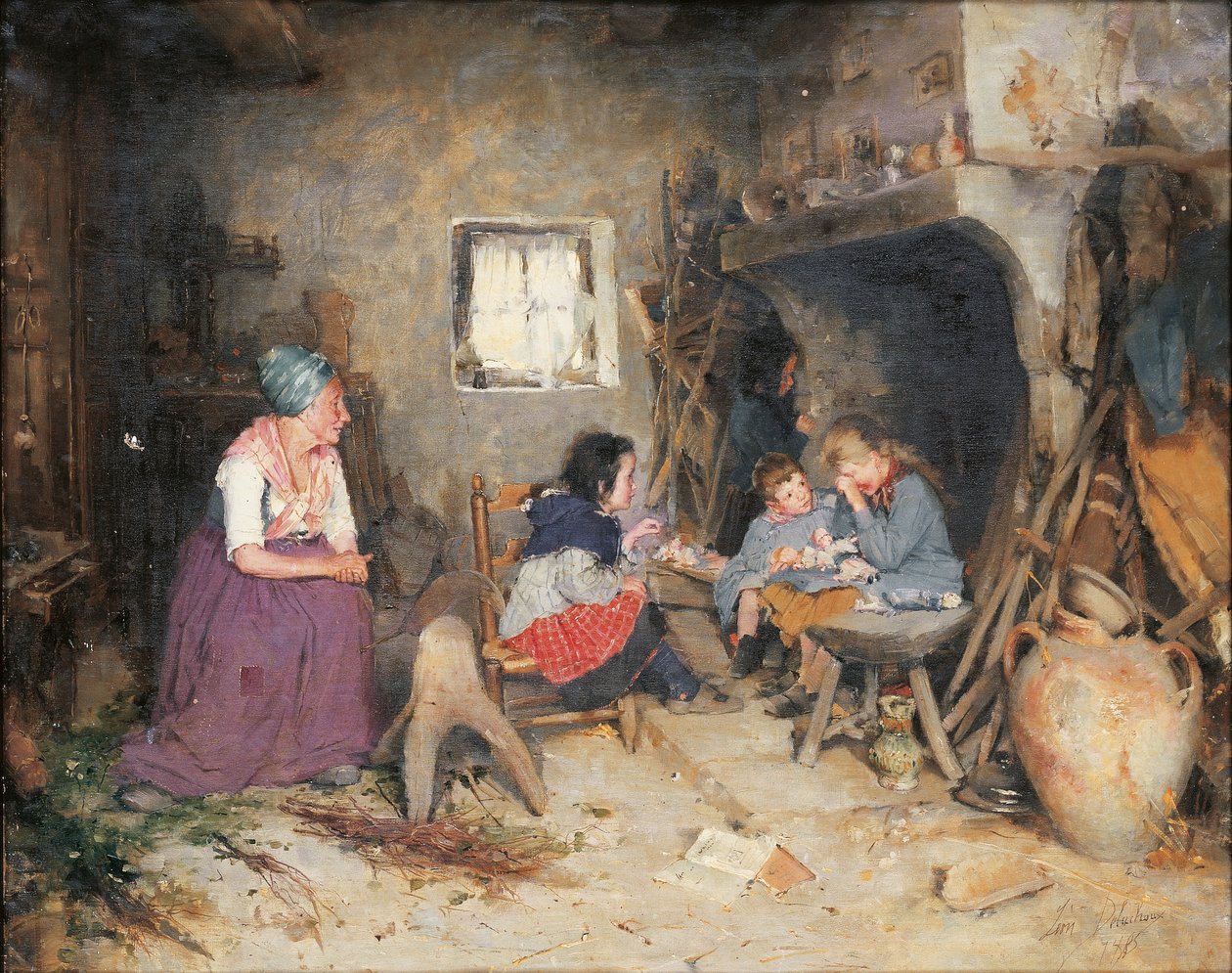 Rikkoutunut nukke, 1885 tekijältä Leon Delachaux
