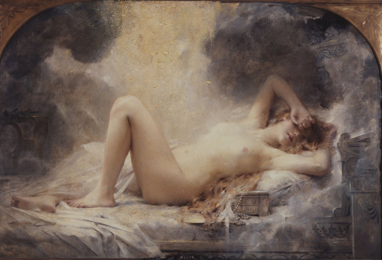 Kultainen sade, 1907 (öljy) tekijältä Leon Francois Comerre