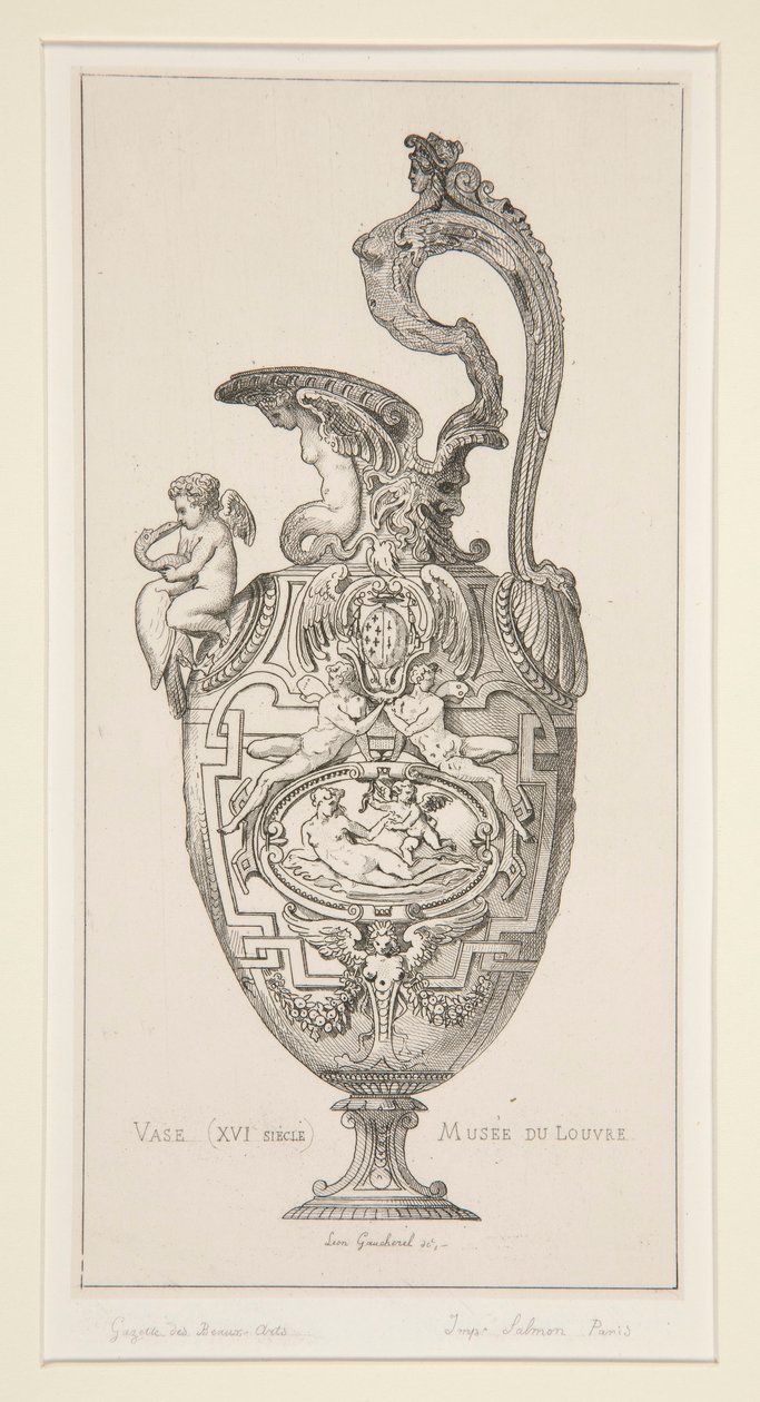 Maljakko (XVI vuosisadan) Louvre-museo tekijältä Leon Gaucherel