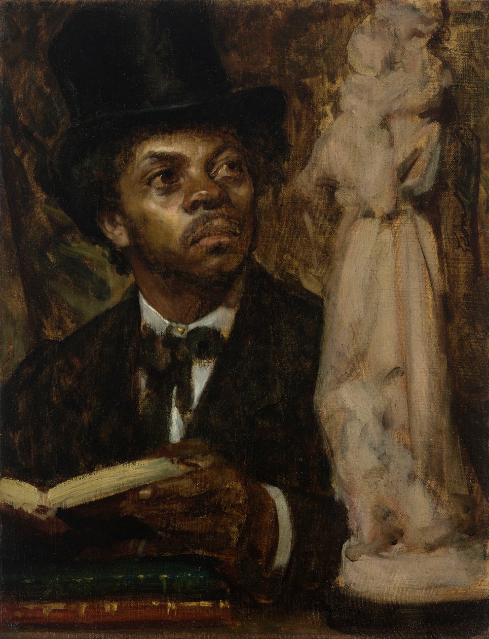 Taiteentuntijan muotokuva, mahdollisesti Ira Aldridge (öljy kankaalle) tekijältä Leon Herbo