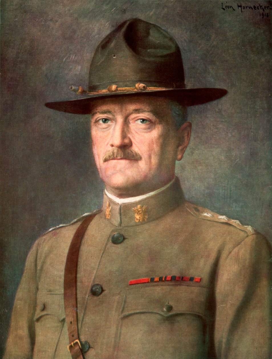 John Joseph "Black Jack" Pershing, yhdysvaltalainen kenraali, 1926. tekijältä Leon Hornecker