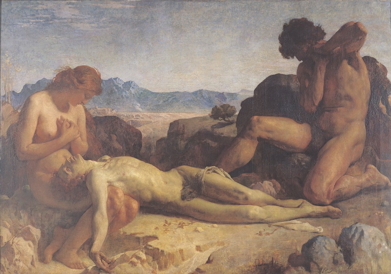 Aadam ja Eeva löytävät Abelin ruumiin tekijältä Leon Joseph Florentin Bonnat