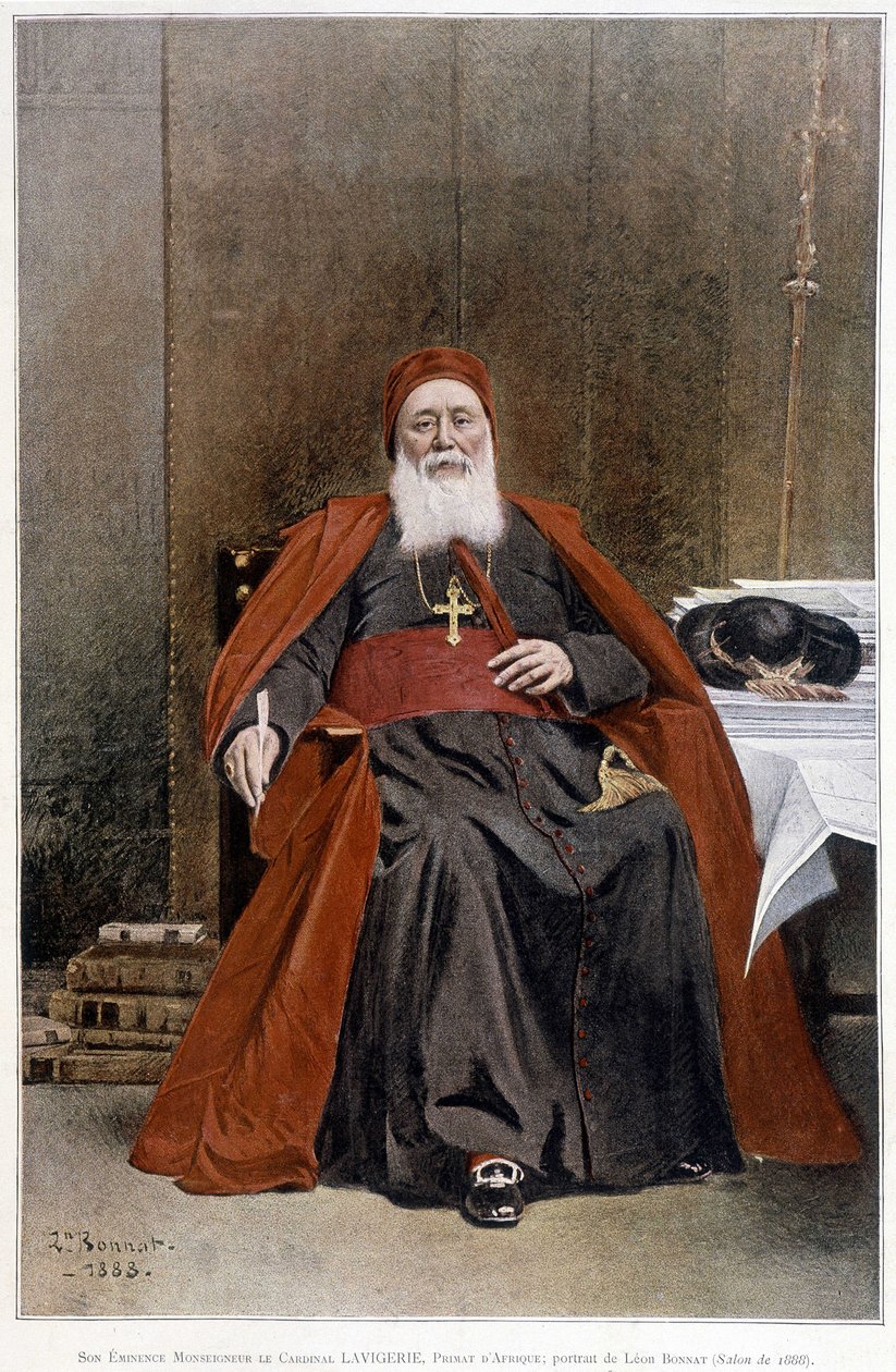 Kardinaali Lavigerie, Afrikan kädellinen. Muotokuva Leon Bonnat (salonki vuodelta 1888). tekijältä Leon Joseph Florentin Bonnat