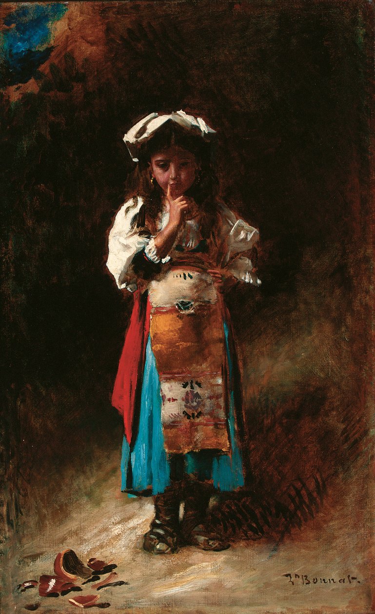 La cruche cassée (öljy kankaalle) tekijältä Leon Joseph Florentin Bonnat