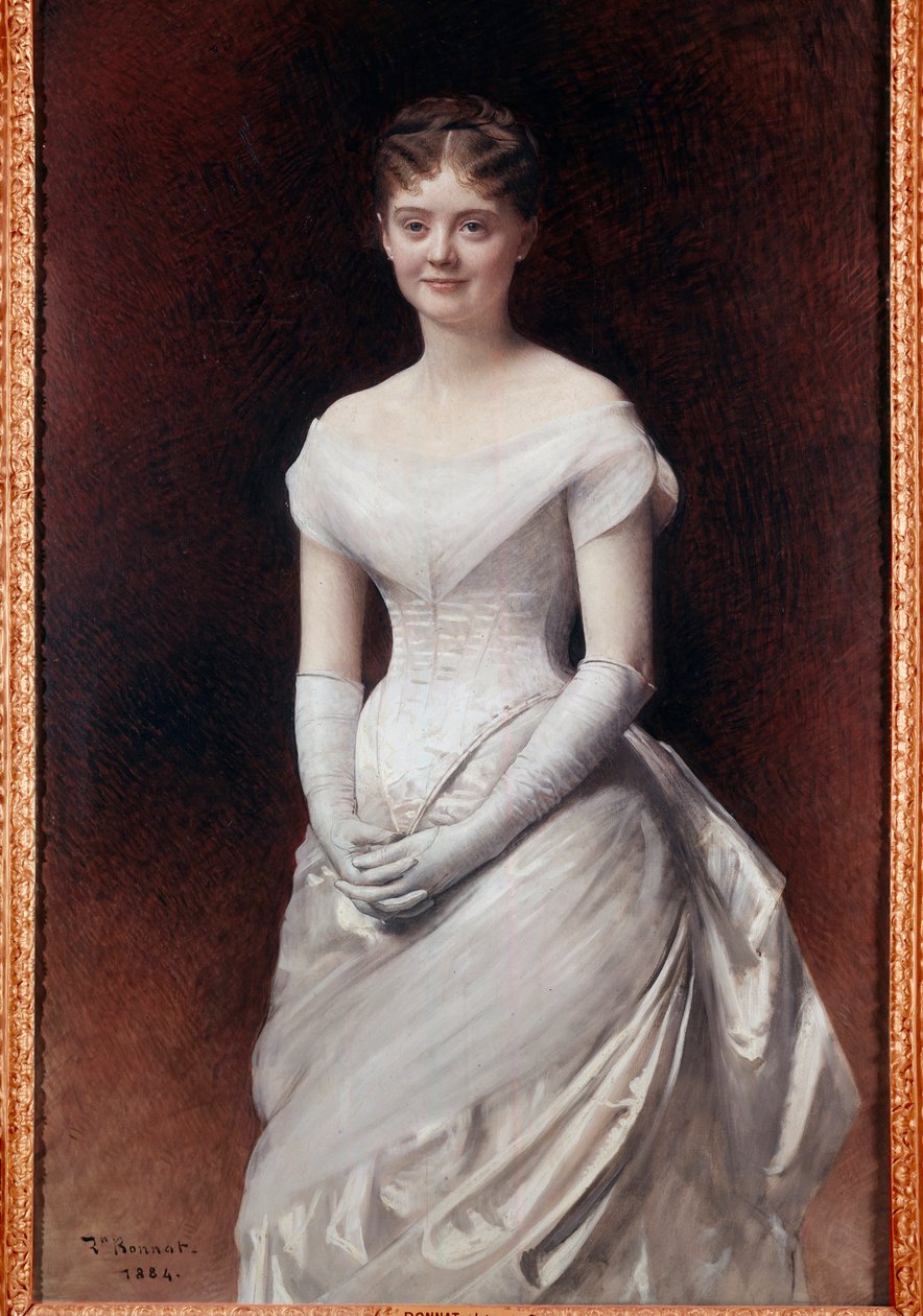 Mademoiselle de Noillen muotokuva Leon Joseph Bonnatin (1833-1922) maalaus 1884 Tours, Museum of Fine Arts tekijältä Leon Joseph Florentin Bonnat