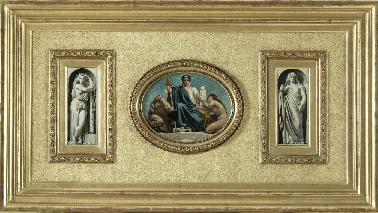 Luonnos Pariisin oikeuspalatsia varten: La Force, n. 1873 (öljy kankaalle). tekijältä Leon Joseph Florentin Bonnat