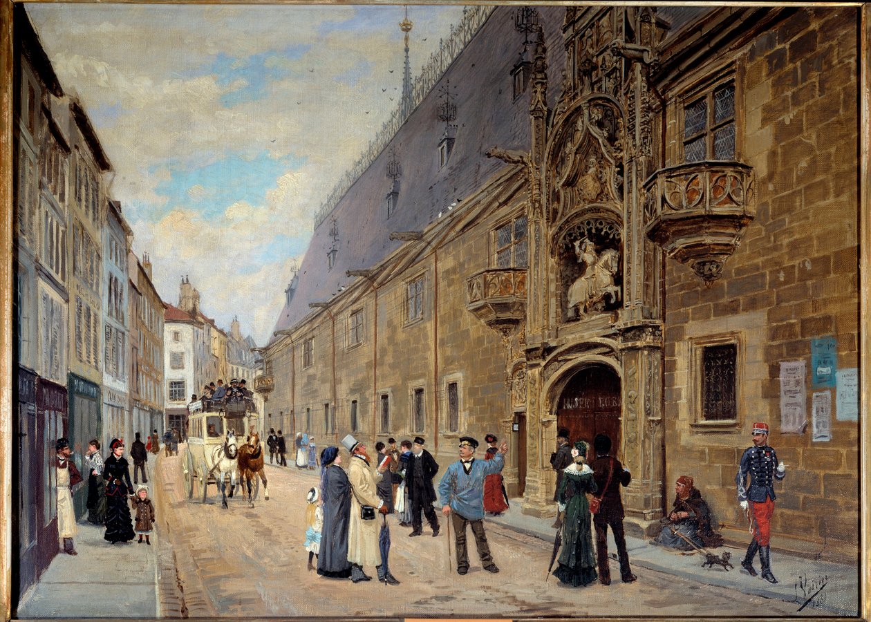 Nancyn herttuan palatsi kunnostetaan. Leon Voirinin (1833-1887) maalaus tekijältä Leon Joseph Voirin