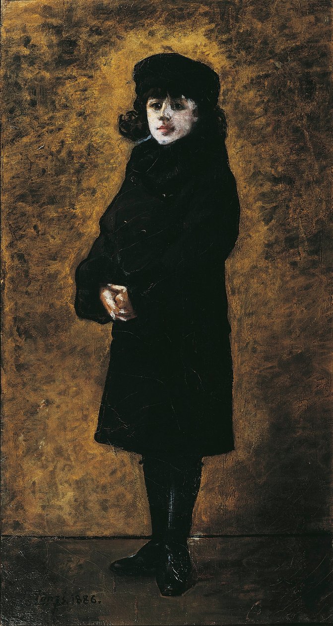 Muotokuva Maurice Ravelista (1875 - 1937) 2-vuotiaana tekijältä Leon Louis Tanzi