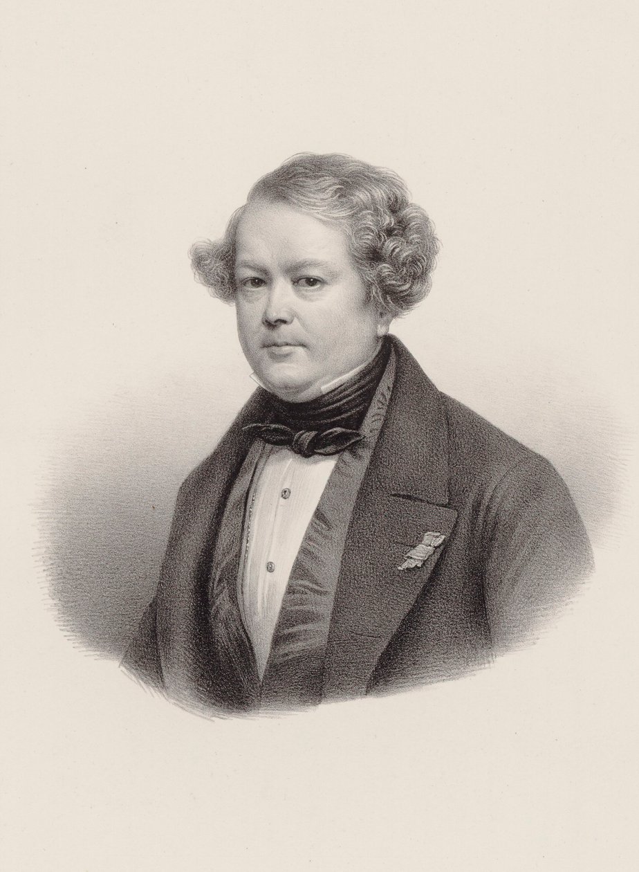 Muotokuva säveltäjä Auguste-Mathieu Panseronista 1796-1859, 1850. tekijältä Leon Noel