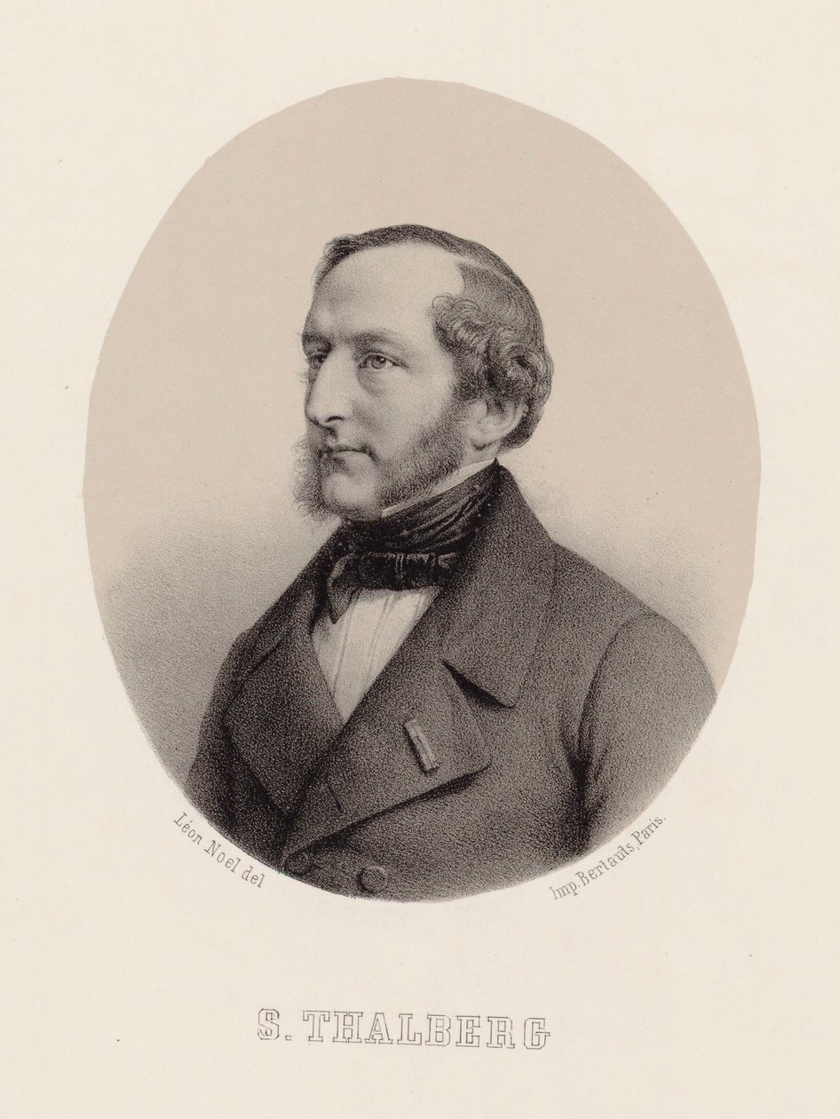 Pianisti ja säveltäjä Sigismund Thalbergin muotokuva 1812-1871, n. 1860. tekijältä Leon Noel