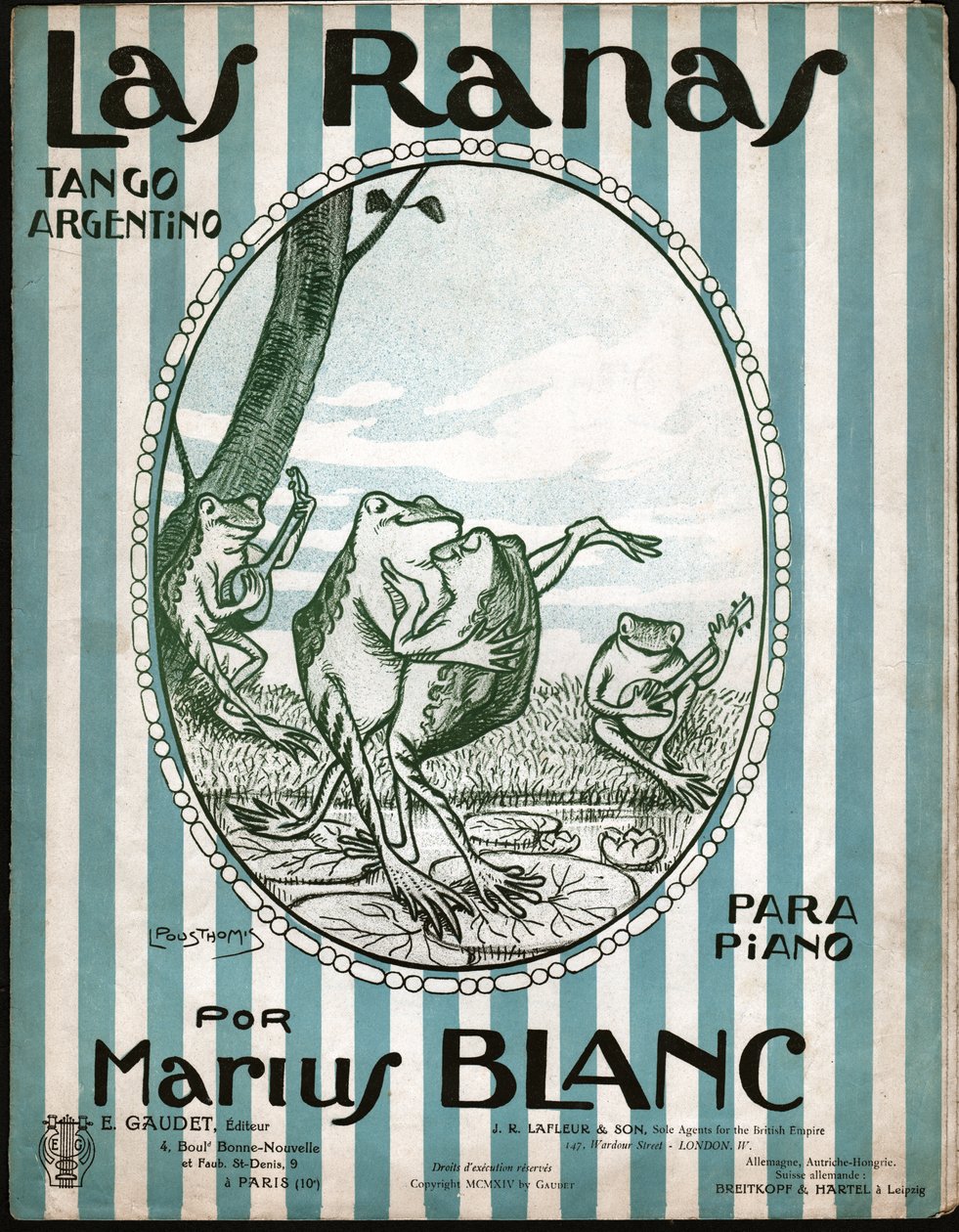 Sammakot tanssivat tangoa. 1914 (kuva) tekijältä Leon Pousthomis