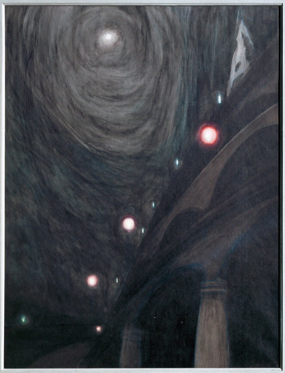 Clair de Lune et Lumieres. Gouache paperille ... (gouache paperille) tekijältä Leon Spilliaert