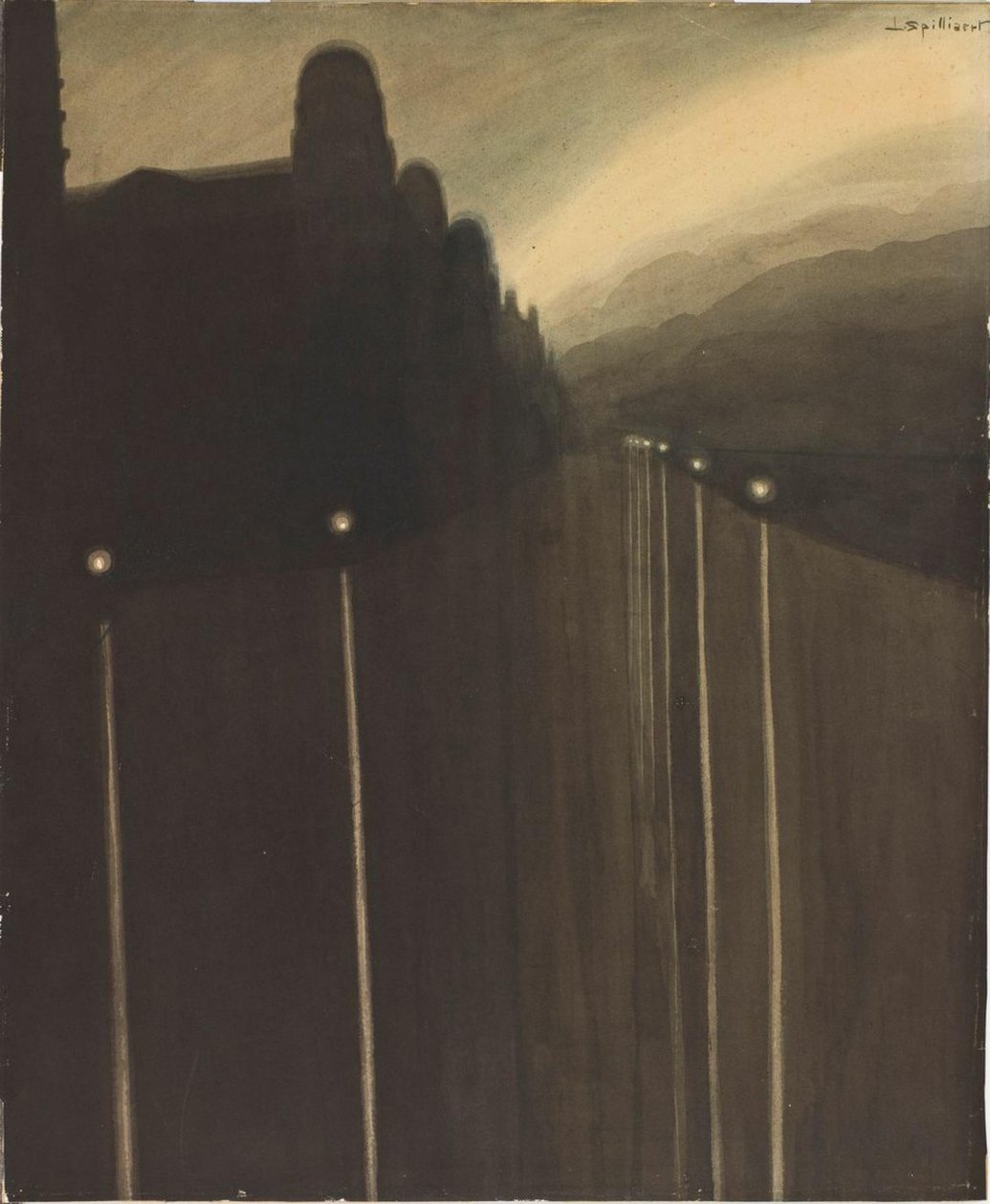 Dyke at Night, 1908. tekijältä Leon Spilliaert