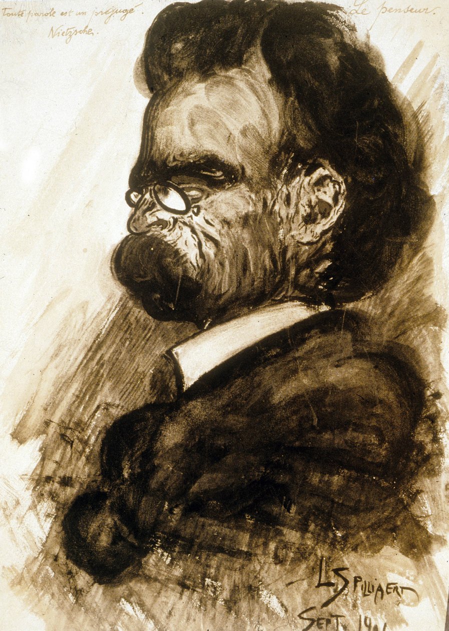Friedrich Nietzsche (1844-1900) Filósofo e poeta alemão e tinta da China por Leon Spilliaert 1901finnish tekijältä Leon Spilliaert