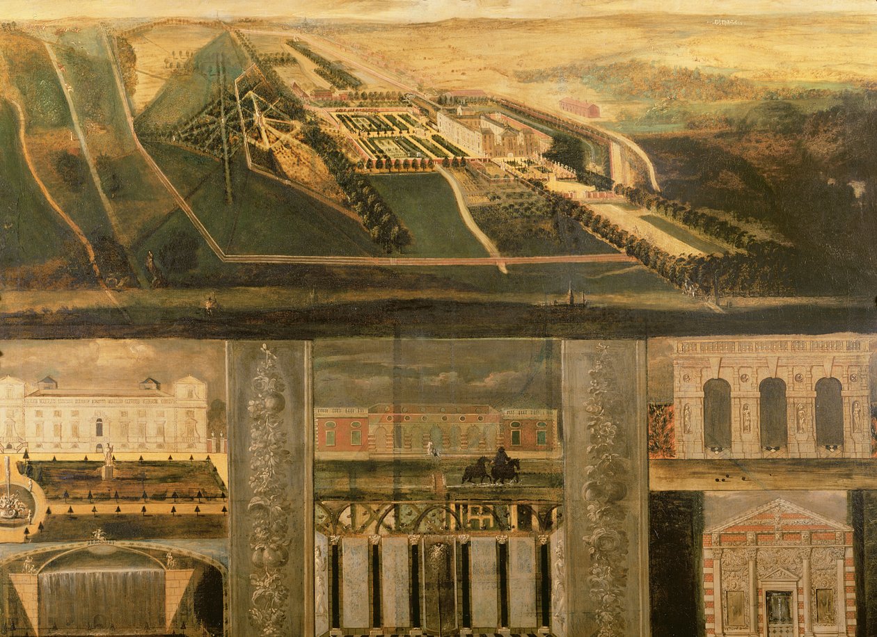 Topografinen näkymä Wiltonista, n. 1710 tekijältä Leonard Knyff