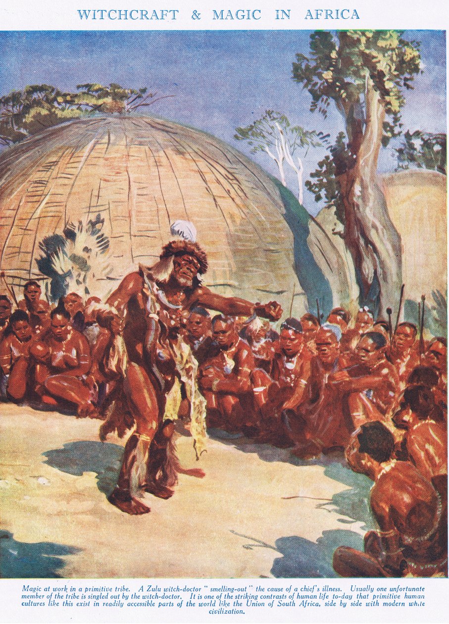 Noituus ja taikuus Afrikassa, kuvitus teoksesta 