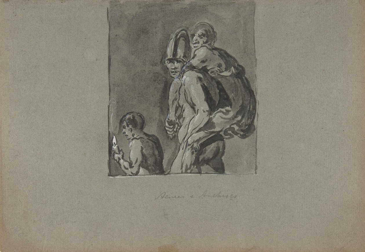 Aeneas ja Anchises, 1611-74. tekijältä Leonard Bramer