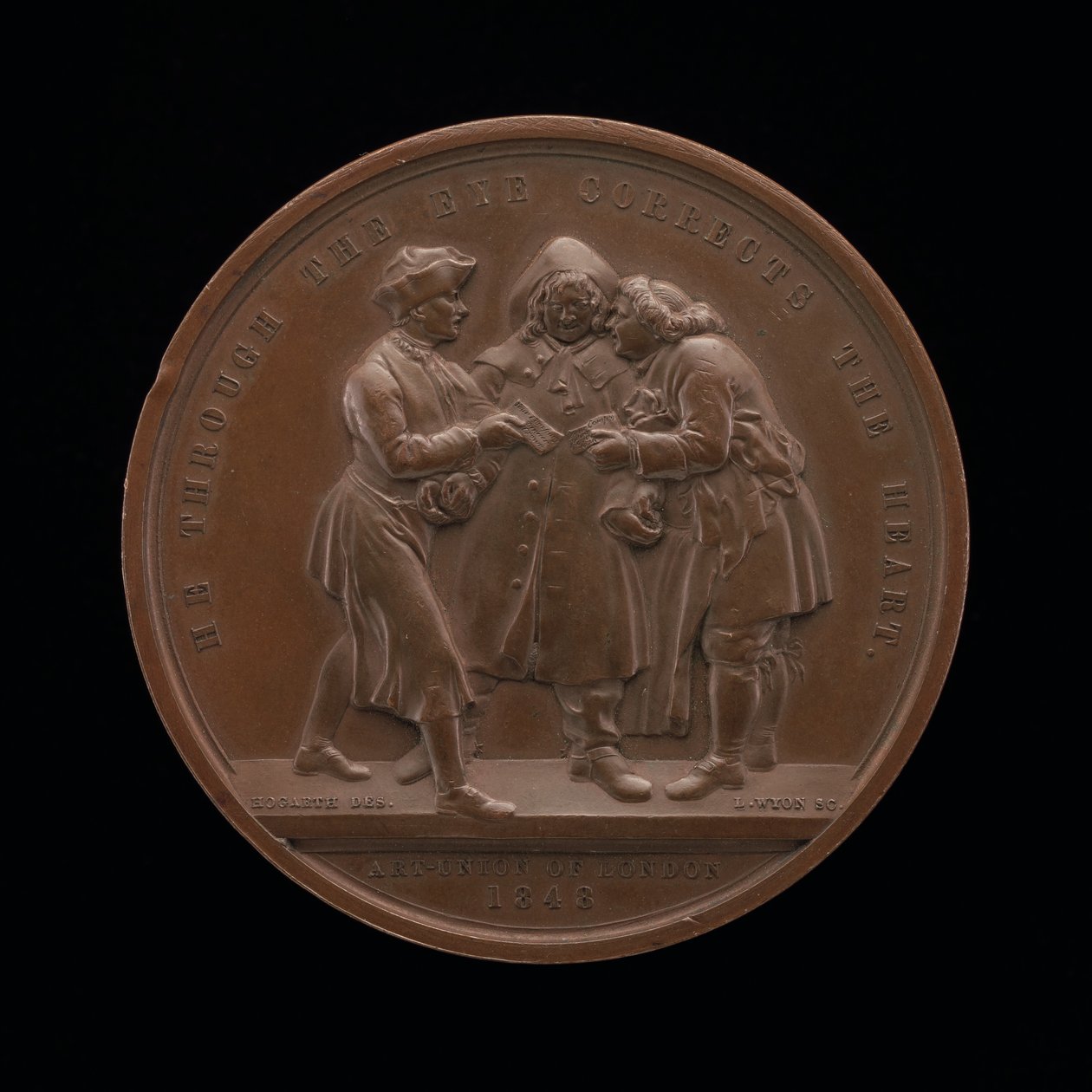 Canvassing for Votes -keskeinen kohtaus William Hogarthin maalauksesta [käänteinen], 1848. tekijältä Leonard Charles Wyon