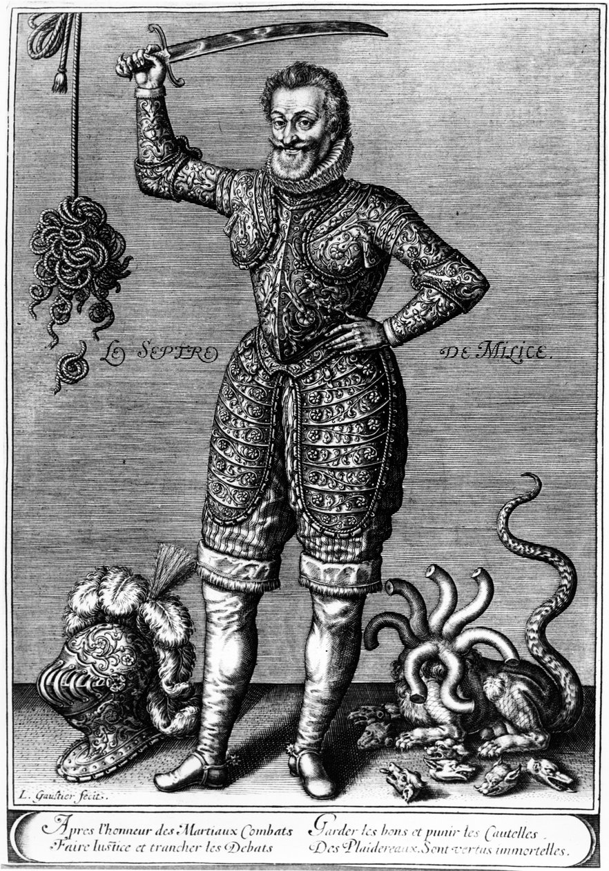 Allegorinen muotokuva Henri IV:stä, 1600-luvun ensimmäinen neljännes tekijältä Leonard Gaultier
