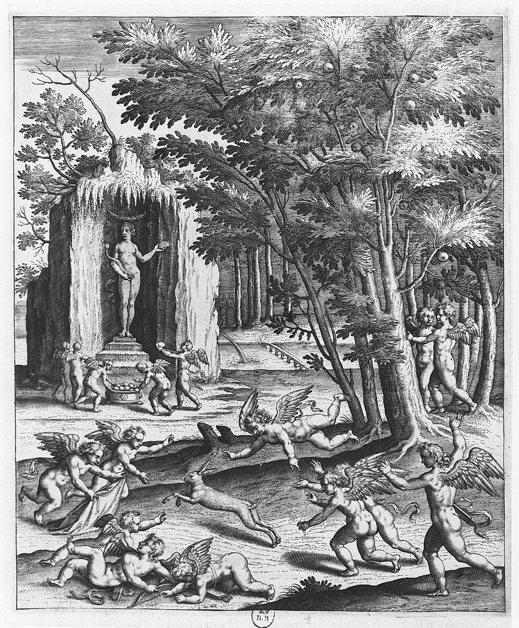 Amor", levy teoksesta "Les Images ou Tableaux de Platte Peinture des Deux Philostrates Sophistes Grecs", Blaise de Vigenère, 1615. tekijältä Leonard Gaultier