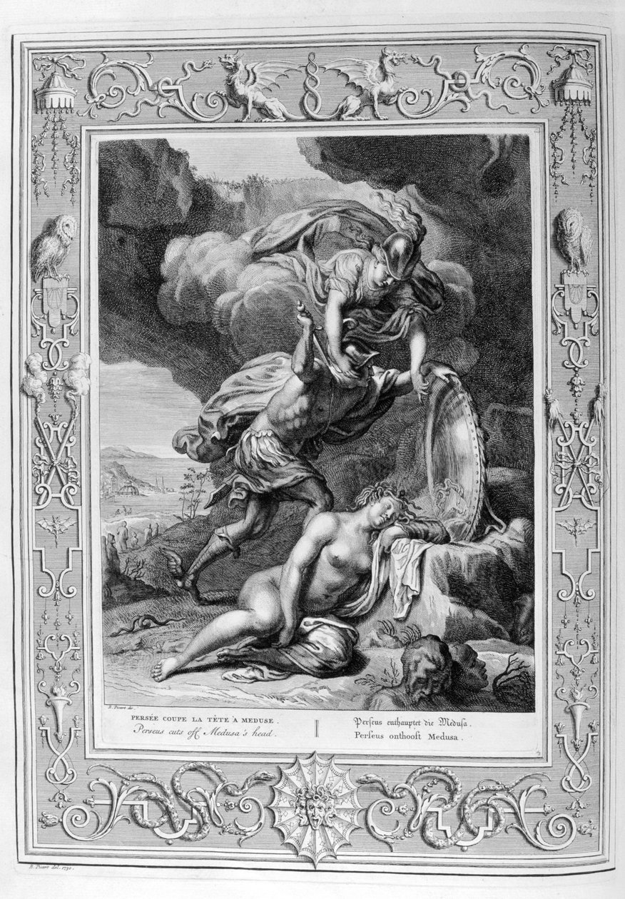 Kreikkalaisessa mytologiassa Perseus leikkaa Medusa Gorgonin pään tekijältä Leonard Gaultier