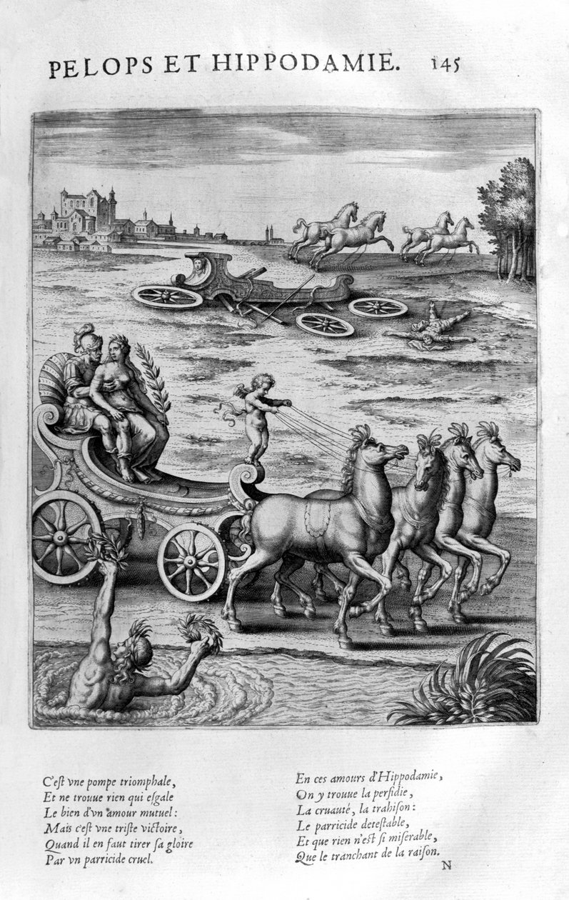 Pelops ja Hippodamia, 1615 tekijältä Leonard Gaultier