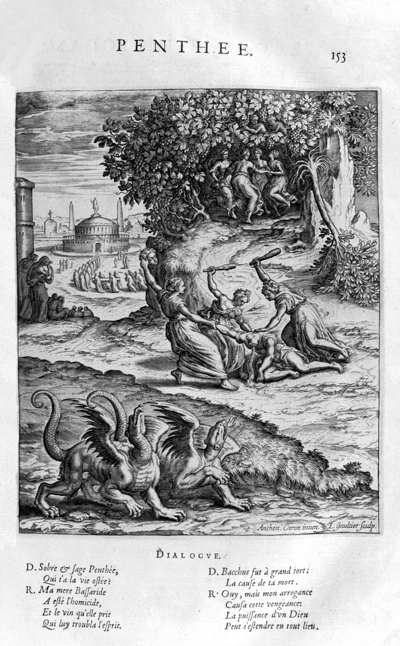 Pentheus, 1615 tekijältä Leonard Gaultier