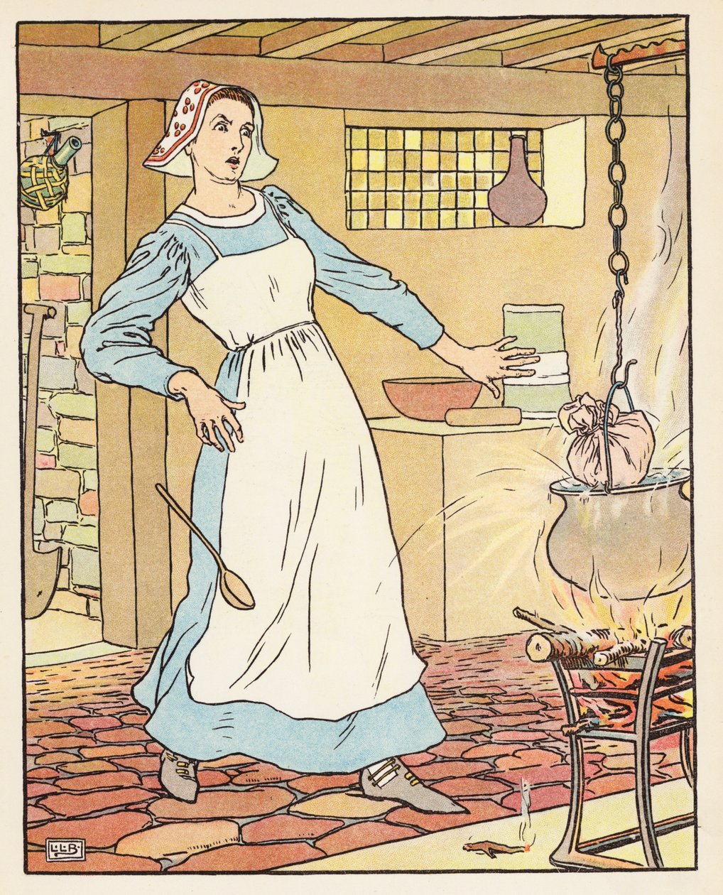 Tom Thumb (värillinen litografia) tekijältä Leonard Leslie Brooke