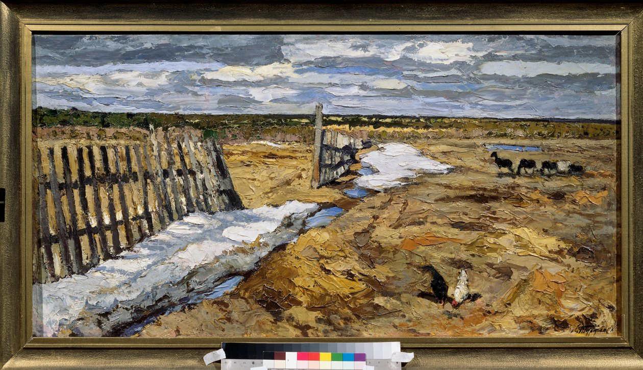 Huhtikuun aurinko (huhtikuun aurinko) - Maalaus Leonard Viktorovich Turzhansky (Tourjansky) (1875-1945), öljy kankaalle - venäläinen taide, maisema 1800-luvun loppu - 1900-luvun alku - M Kroshitsky Art Museum, Sebastopol (Ukraina) tekijältä Leonard Viktorovich Turzhansky