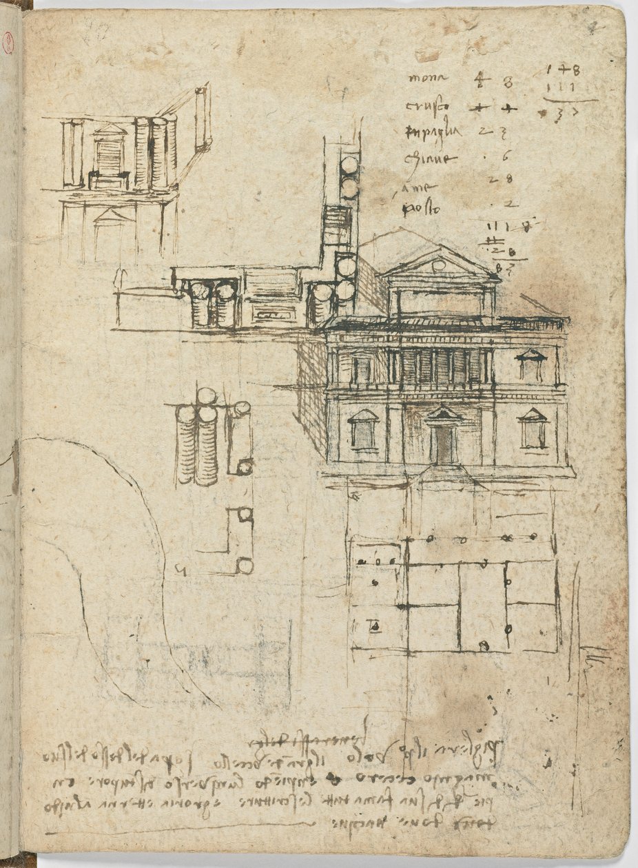 Lintujen lentokoodi, c. 1505-06, paperikäsikirjoitus, cc. 18, kansi III tekijältä Leonardo da Vinci