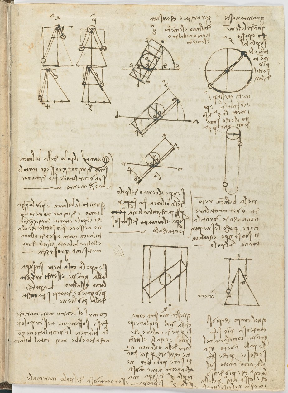 Birds Flight Code, c. 1505-06, paperikäsikirjoitus, cc. 18, arkki 1 recto tekijältä Leonardo da Vinci