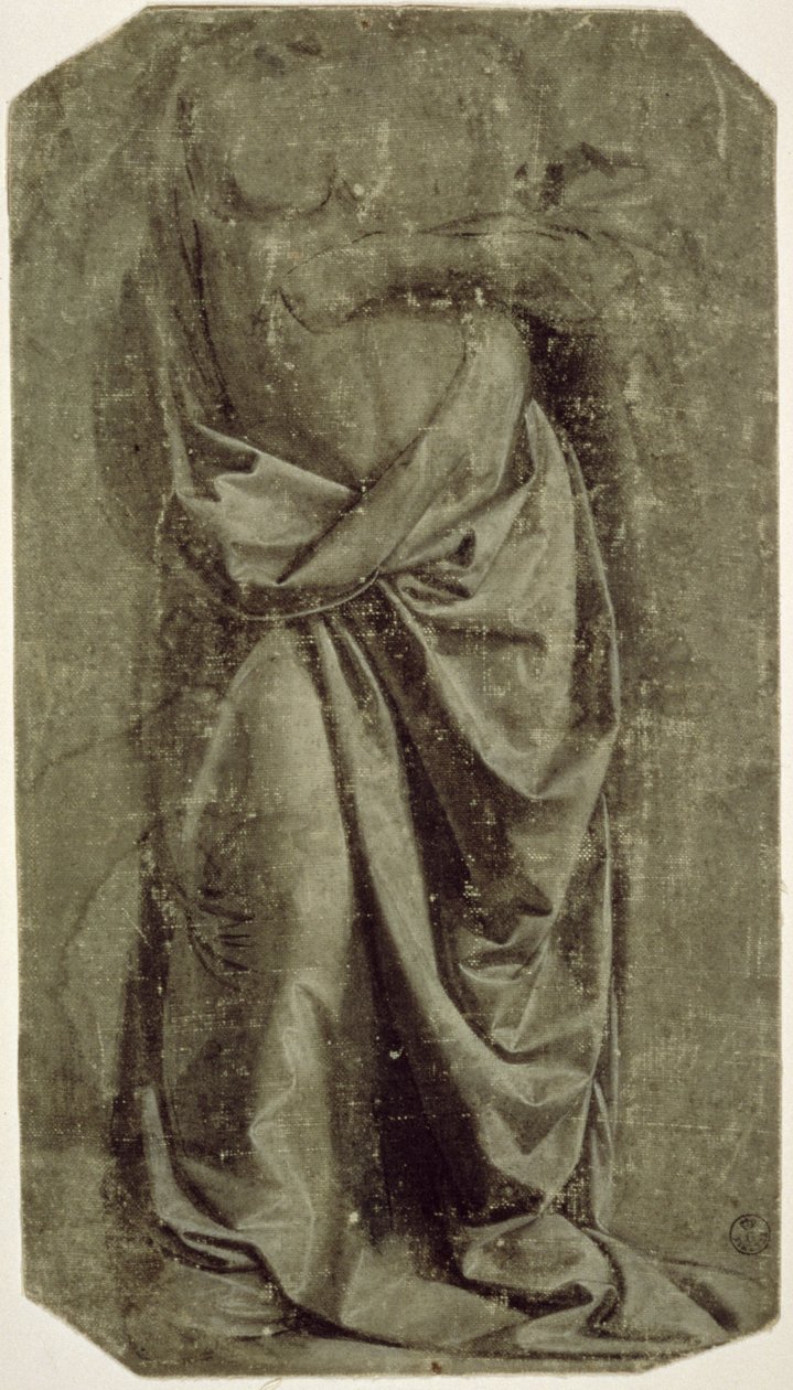 Verhotutkimus seisovalle hahmolle edestä katsottuna, n. 1478-1480 (tempera ja valkoinen kankaalle) tekijältä Leonardo da Vinci