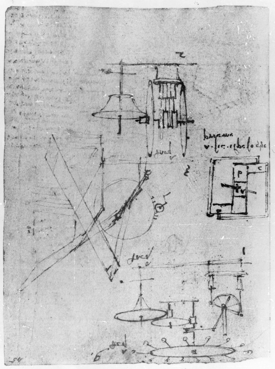Fol. 45r, Codex Forster III:sta, 1480-1494 (kynä ja muste paperille) tekijältä Leonardo da Vinci