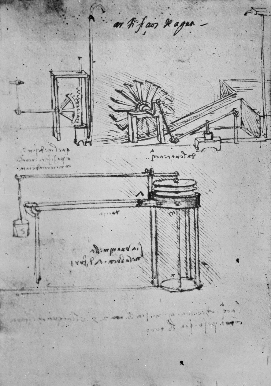 Fol. 53 (kääntöpuoli), käsikirjoitus B, 1488-89. tekijältä Leonardo da Vinci