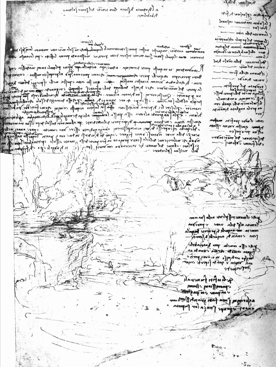 Fol.145v-a, sivu Da Vincin muistikirjasta tekijältä Leonardo da Vinci