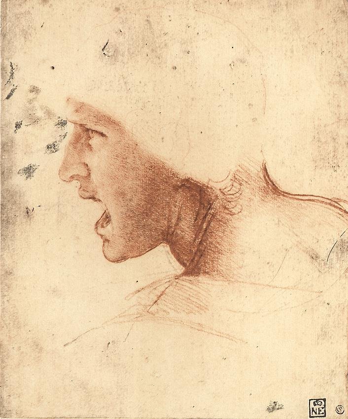 Soturin pää tekijältä Leonardo da Vinci