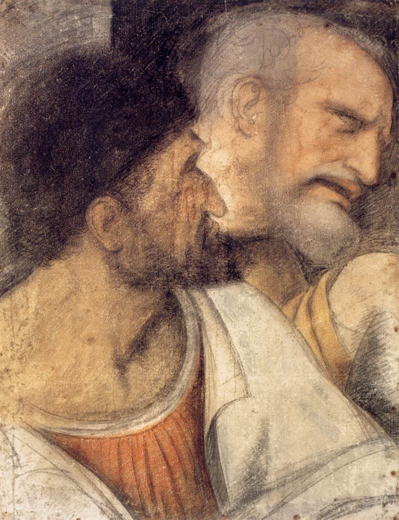 Juudaksen ja Pietarin päämiehet tekijältä Leonardo da Vinci