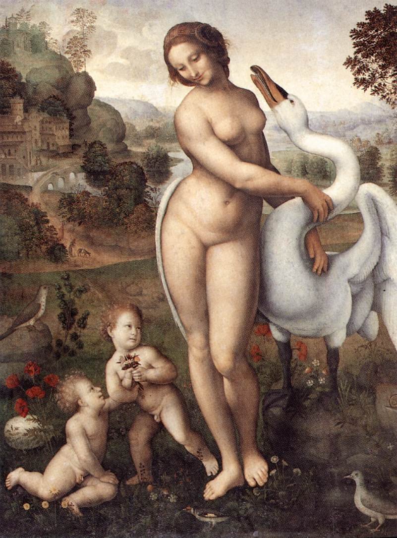 Leda ja joutsen tekijältä Leonardo da Vinci