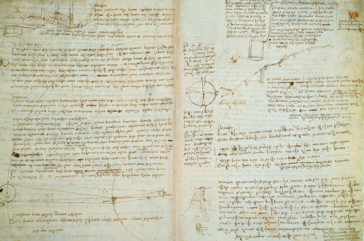 Leonardo da Vinci, Seiten aus Cod. Vasara tekijältä Leonardo da Vinci