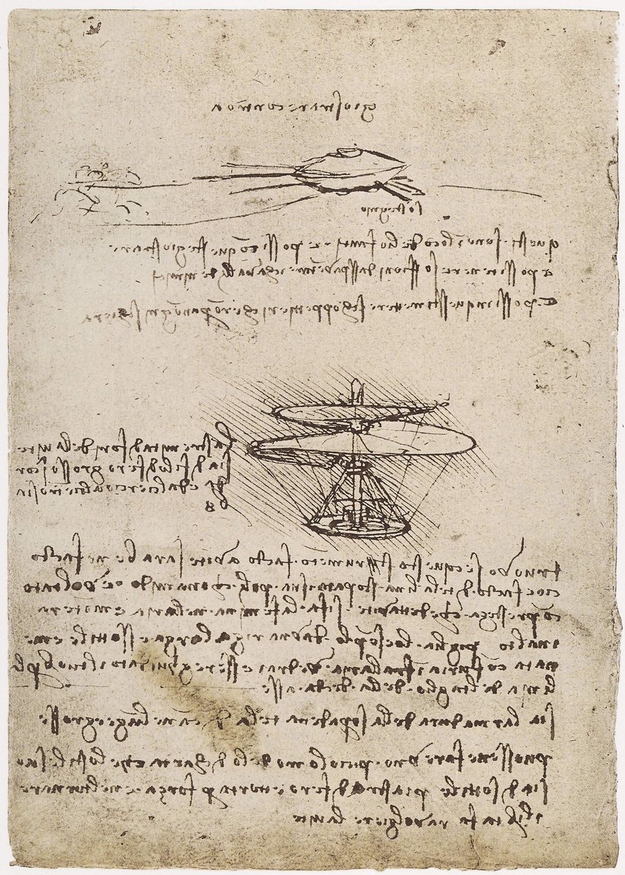 MS B 2173 fol. 83v ilmaruuvin tutkimukset, 1488-90 (kynä ja muste paperille) (katso myös 162317) tekijältä Leonardo da Vinci