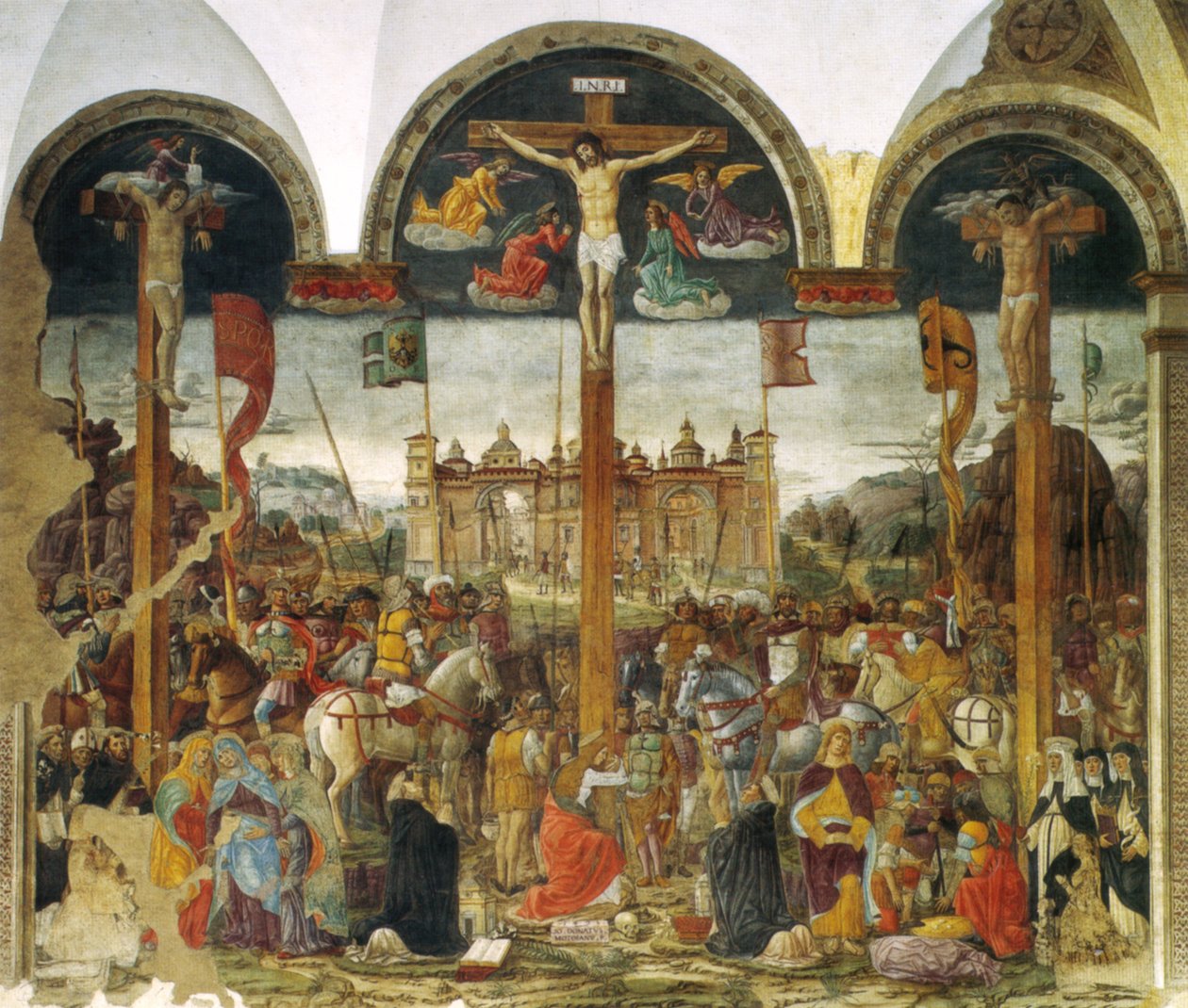 Montorfano, ristiinnaulittu, tekijältä Leonardo da Vinci
