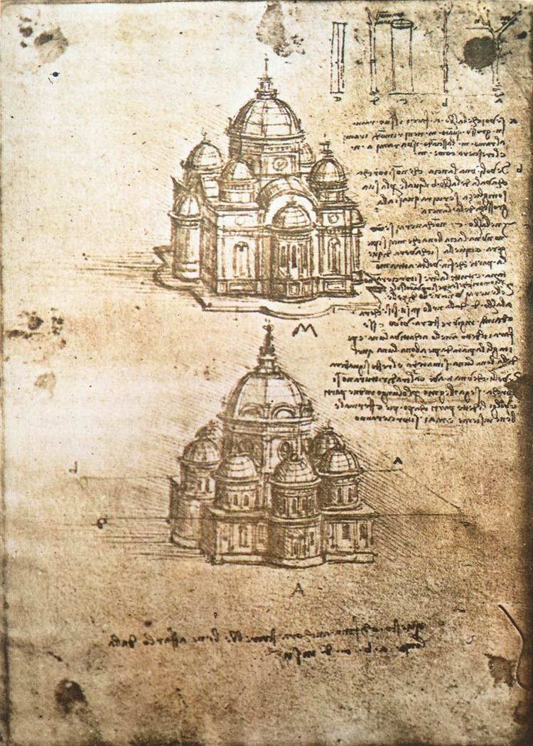 Keskirakenteisten rakennusten tutkimukset tekijältä Leonardo da Vinci