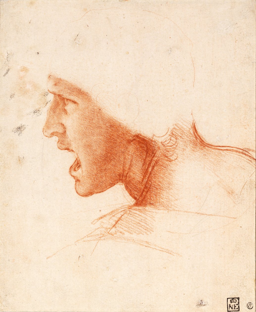 Tutkimus sotureista Anghiarin taistelua varten tekijältä Leonardo da Vinci