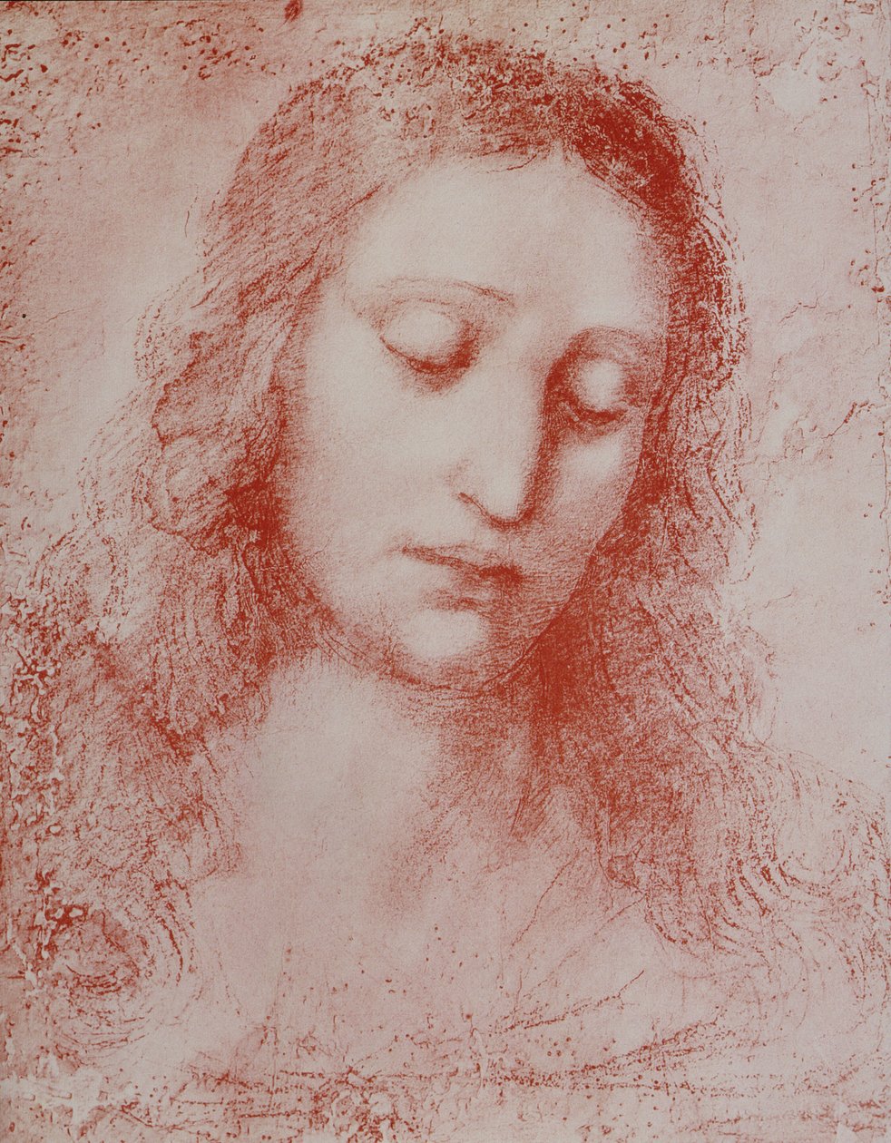 Lunastaja (punainen liitu paperille) tekijältä Leonardo da Vinci